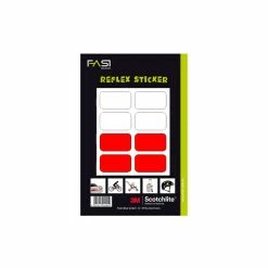 Fasi Reflektierende Vierecke 3M Selbstklebend Weiss / Rot