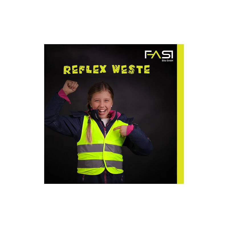 FASI Reflexweste Kiddy Für Kinder Grösse XS Gelb 4 FASI Reflexweste Kiddy Für Kinder Grösse XS Gelb – Bild 2