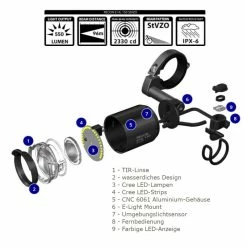 Giant Beleuchtung / Recon-E HL150 - Mit Fernlicht StVZO - Zulassung / 250lm - 800lm / Side Mount Halter Und Giant Kabel Im Lieferumfang Enthalten -Beleuchtung Set Verkäufe giant beleuchtung recon e hl150 mit fernlicht stvzo zulassung 250lm 800lm side mount halter und giant kabel im lieferumfang enthalten5