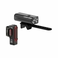 Lezyne Macro Drive 1300XL / Strip Pro Pair Black Gloss