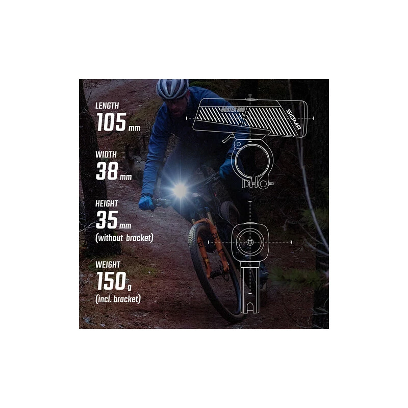 Sigma Lampe BUSTER 800 FL, 19800, Schwarz, 800 Lumen, USB-Ladekabel 7 Sigma Lampe BUSTER 800 FL, 19800, Schwarz, 800 Lumen, USB-Ladekabel – Bild 5