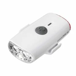Topeak Headlux Dual USB Helmlampe, Weiss Helmlampe, 140 Lumen Vorne, 10 Lumen Hinten, USB